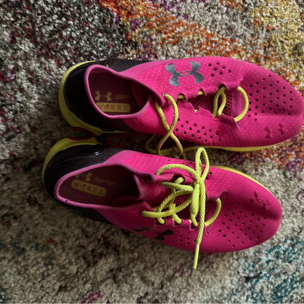 Under Armour Neon Pink and Black Athletic Shoes
